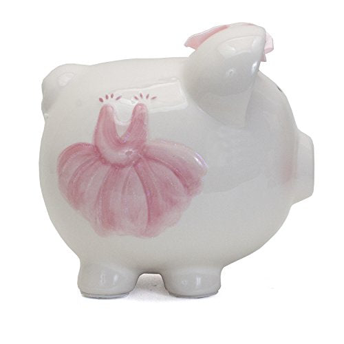 Child to Cherish Ceramic Piggy Bank for Girls, Sparkle Ballet - color: Sparkle Ballet