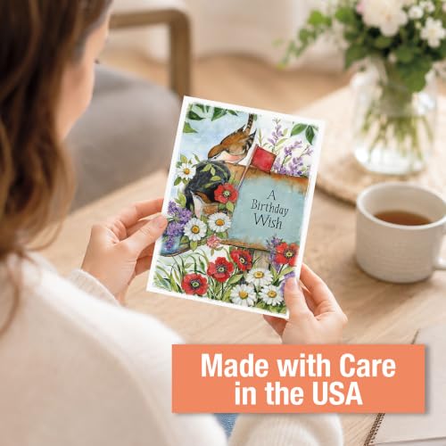 Current Susan Winget Garden Assorted Cards with Envelopes All Occasion - 20 Pack, Large 5" x 7" Cards with Sentiments, Variety of Get Well, Sympathy, Birthday, Anniversary & Thinking of You - color: Garden