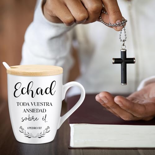Patelai 6 Set Christian Gift for Women Men Bible Verse Mug, Spanish - style: Spanish