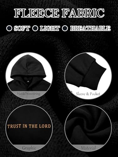 Christian Hoodies for Men Religious Faith Jesus Hoodie - color: Black02, size: Medium