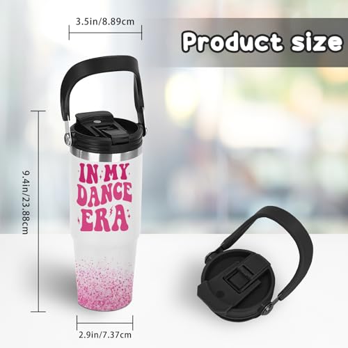 30oz Dance Insulated Tumbler with Top Handle, Dance Gifts for Girls Women - color: Dance1
