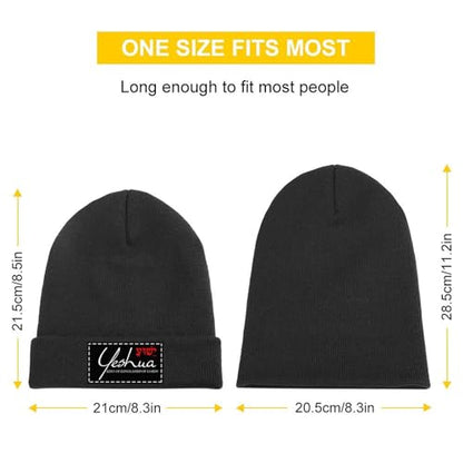 Yeshua Jesus Christian Beanie Hat Warm Winter Skull Caps Knit Slouchy Beanies for Outdoor - color: Black-03