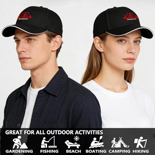 Jesus Baseball Cap for Men and Women Adjustable Christian Trucker Hat Fashion Cross Golf Hat - color: Jesus Saved My Life Love Heart Beat Christian Cross