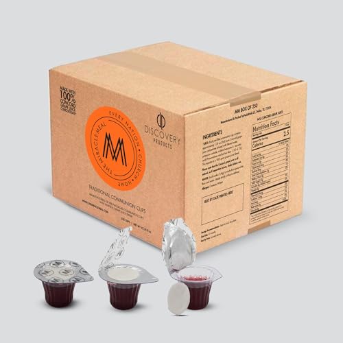 DISCOVERY PRODUCTS Pre-Filled Communion Cups and Wafer Set & Juice - Pack of 250 for Divine Communion Experiences! - size: Box of 250 Traditional