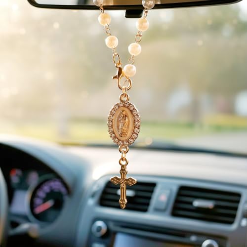 Car Rosary for Car, Steering Wheel Charm, Steering Wheel Rosary Charm - style: A