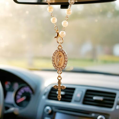 Car Rosary for Car, Steering Wheel Charm, Steering Wheel Rosary Charm - style: A