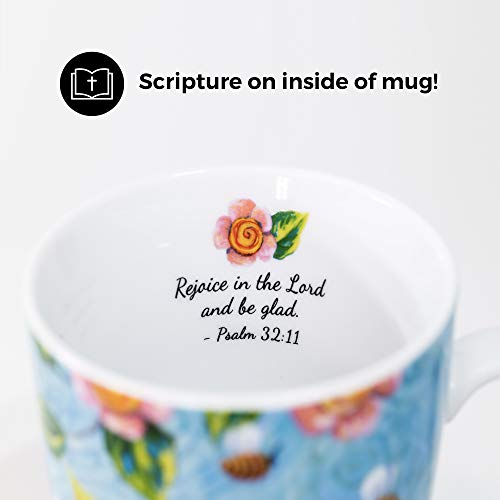 Divinity Boutique Inspirational Ceramic Mug, Patterned Owls with Scripture, Multicolor - color: Patterned Owls