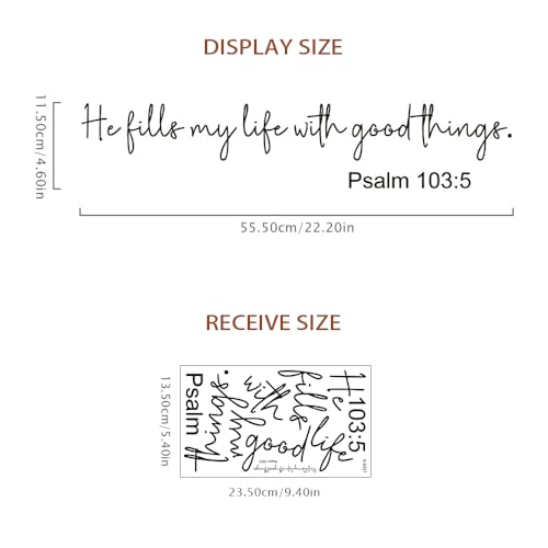 Bible Verse Wall Decals Inspirational Quote Wall Stickers Religious Vinyl Art Wall Decor