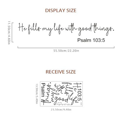 Bible Verse Wall Decals Inspirational Quote Wall Stickers Religious Vinyl Art Wall Decor