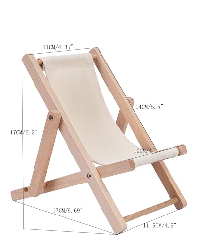 Foldable Wooden Cell Phone Stand, Phone Holder for Desk - color: Beige