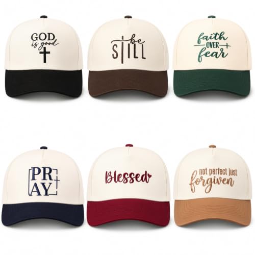 6/12 Pack Christian Hats Bulk for Men Women - style: Style 5