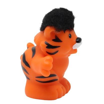 Fisher-Price Replacement Part for Collectible Little People Noah's Ark, Zoo or Circus Playset K0725 - Replacement Orange and Black Stripe Tiger Figure with Touch and Feel Black Fur on Head