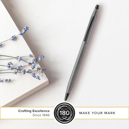 Cross Classic Century Slate Gray Diamond Ballpoint Pen, Black Ink - color: Grey