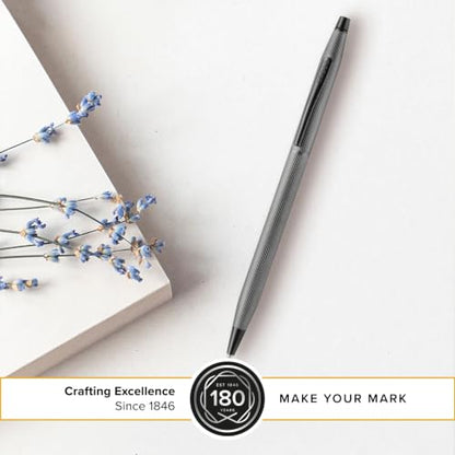 Cross Classic Century Slate Gray Diamond Ballpoint Pen, Black Ink - color: Grey