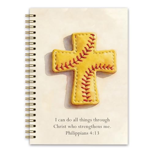 Christian Baseball Notebook, Christian Gifts for Men, Church Notes Bible Journal for Boys Kids, Prayer Bible School Supplies Notebooks, Baseball Score Book 5.5x8.3 Inches(Yellow) - color: Baseball Yellow