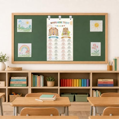 Attendance Chart for Classroom Jobs Durable Classroom Management Charts with 40 Student Cards Behavior Tracker Helping Hands Attendance Chart for Preschool Kindergarten Elementary Supplies
