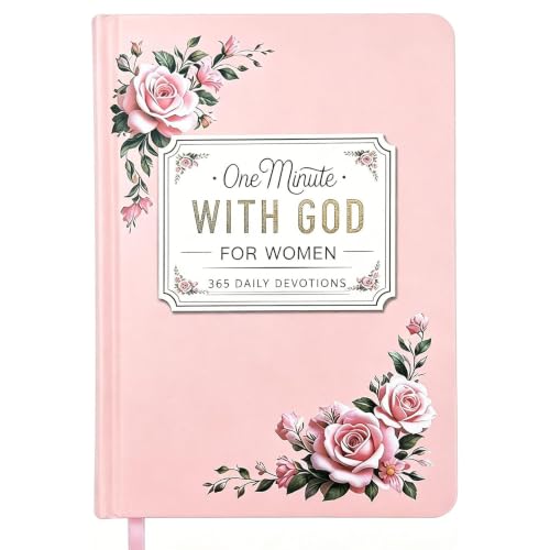 One Minute with God for Women Hardcover, 365 Daily Devotions Prayer Journal, Faith-Based Daily Reflections with Bible Verses, Inspirational Gift for Women