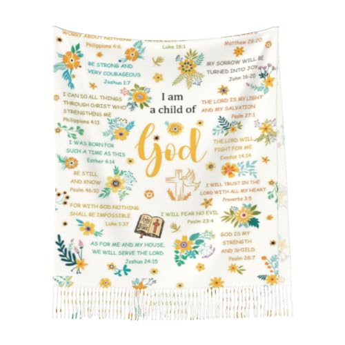 Christian Gifts Prayer Scarf Shawls For Women Inspirational Bible Verses Wrap Scarf For Teacher Mother'S Day - color: I Am a Child of God Y