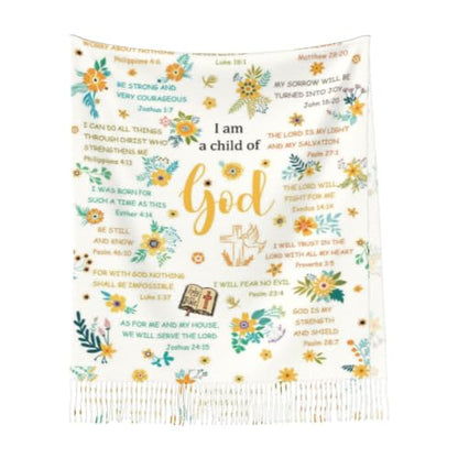 Christian Gifts Prayer Scarf Shawls For Women Inspirational Bible Verses Wrap Scarf For Teacher Mother'S Day - color: I Am a Child of God Y