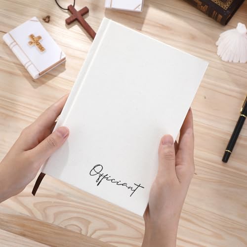 Engrowtic Wedding Officiant Book with Pen 5.25x8.25,White,Classic - color: White, style: Classic