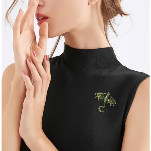 Brooch Pins For Women Fashion Elegant Brooches Lapel Badges Coat Sweater Scarves Shawl Dress Accessory Wedding Party Prom Jewelry - color: Green -C