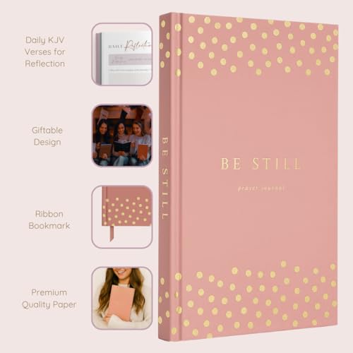 Daily Prayer Journal with Prompts | 90-Day Guided Devotional & Scripture Reflection | Bible Study and Spiritual Growth Tracker | Undated Faith Planner, 5.5x8" - Pink Dotted - color: Dotted Pink