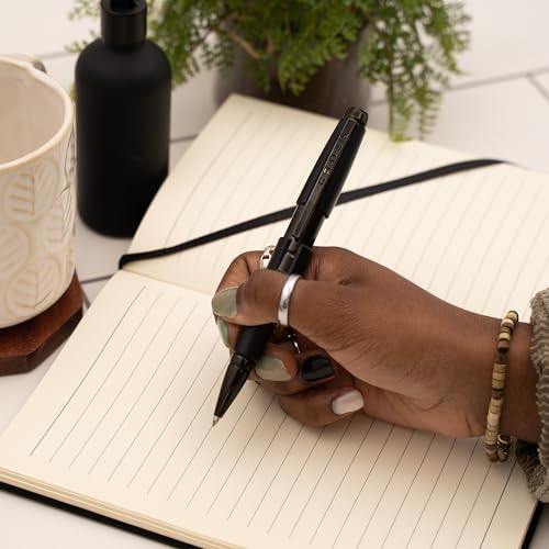 Cross Edge Gel Rollerball Pen, Matte Black Lacquer and Black Trim, Personalized — Executive, Board Member, Leadership Award, or Corporate Recognition Gift - color: Black/BlackTrim