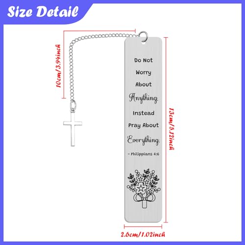 Inspirational Scripture Bookmark Christian Gifts for Women Stainless Steel Book Markers Positive Religious Gift for Men Bookmarks for Book Lovers Faith-Based Spiritual Gifts for Adults Teens - color: Inspirational Religious Bookmark-style 8