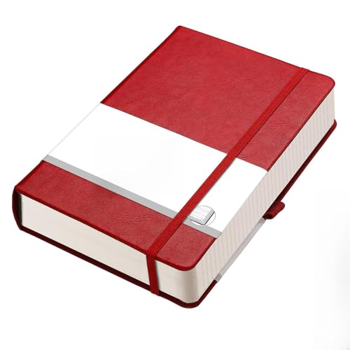 AHGXG Lined Journal Notebook, 320 Numbered Pages, A5 (5.75'' X 8.38'') - color: Red, size: A5