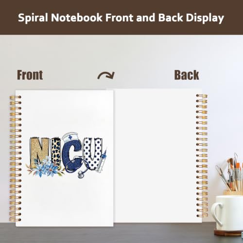 NATSUNO NICU Nurse Gifts Spiral Notebook Journal for Women 5.5x8.3in - color: White Labor and Delivery