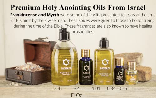 Frankincense and Myrrh Anointing Oil from Spring Nahal, Holy Spiritual Oils, 3.4 Fl Oz - size: 3.4 Fl Oz (Pack of 1)