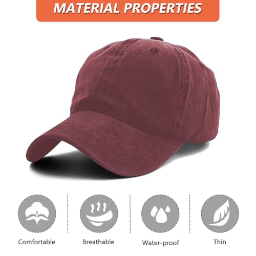 Christian Baseball Cap for Men & Women - Embroidered Jesus Cross Hat, Adjustable Christian Gifts - color: Red
