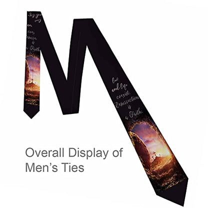 Men's Ties Novelty Tie Necktie for Men Teen Boys Multicolor Tie Party Holiday Thanksgiving Christmas - color: Easter Cross