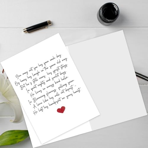 Sympathy Card for Loss of Loved One, Condolences Card, Comforting Memorial Card, Bereavement Card for Grieving Wife, Poem for Loss Husband, Dad, Son - style: Card-242