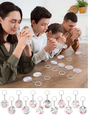 Janmercy 120 Pcs Acrylic Christian Keychain Bulk for Women - style: Pink