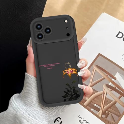 Psalms 30:5 Bible Verse Jesus Christian Flower Phone Case for iPhone 17e/iPhone 16e Case Shockproof Soft Protective for Women Men Cover Funda for iPhone 17e/iPhone 16e 6.1 Inch - color: Flower