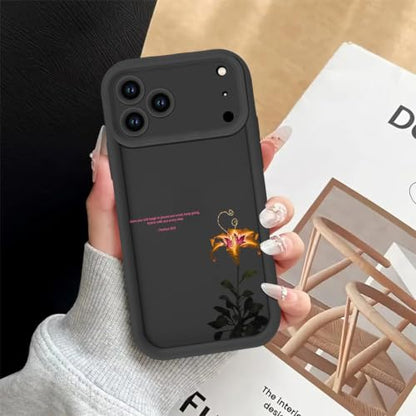 Psalms 30:5 Bible Verse Jesus Christian Flower Phone Case for iPhone 17e/iPhone 16e Case Shockproof Soft Protective for Women Men Cover Funda for iPhone 17e/iPhone 16e 6.1 Inch - color: Flower