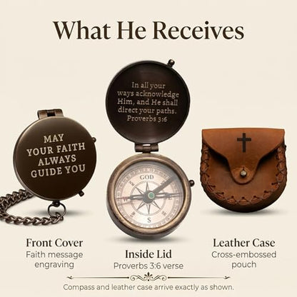 Baptism Gifts for Boys – Confirmation & First Communion Compass Gift