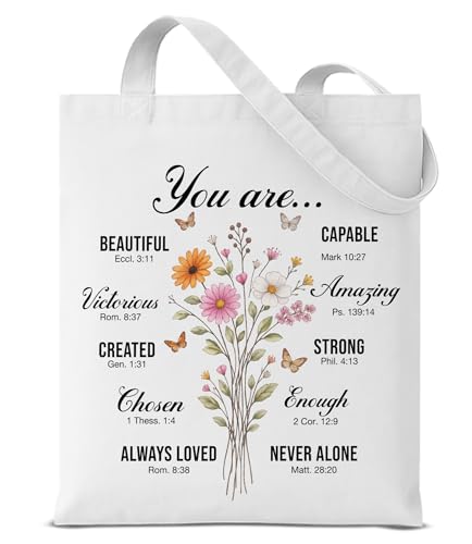 Aesthetic Canvas Tote Bag for Women Man，Christian Bible Verse Reusable Grocery Shoulder Bag for Shopping Work Travel - color: Christian 09