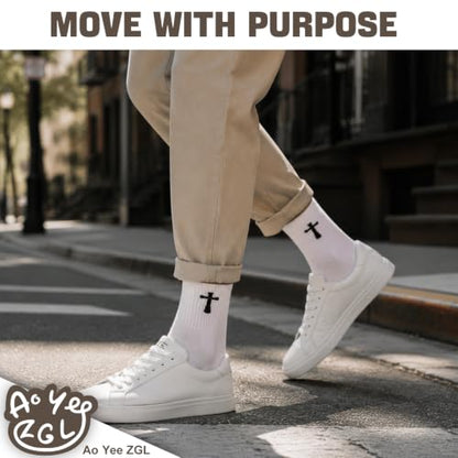 24 Pairs Verses Cross Prayer Socks,Christians Gifts for Men