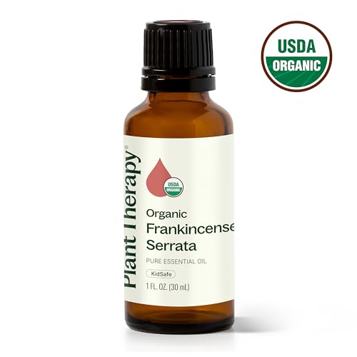 Plant Therapy Organic Frankincense Serrata Essential Oil, 30 mL (1 oz) - size: 1 Fl Oz (Pack of 1)