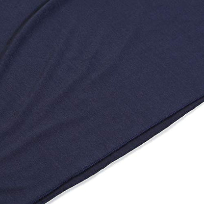 Super Soft Cotton Blend Lightweight Solid Color Multi Loop Infinity Scarves - color: Navy