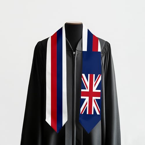 Graduation Satin Sash Scarf 72" Stole - color: Hawaii Flag