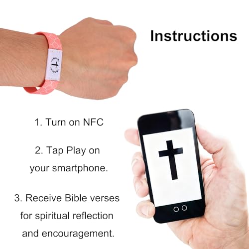 Penitue Bible Verse Bracelet, Wearable Christian Daily Wristbands with NFC Scan Inspirational Bracelet Religious Jewelry for Women & Men - style: Style C