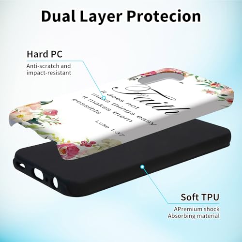 for iPhone 16 Plus Phone Case 6.7" with Screen Protector 1-37 Bible Verse Christian Design for Women Men Hybrid Dual Layer Hard PC Shell Soft TPU Silicone Wireless Charging Shockproof Protective Cover - color: 1-37 Bible Verse Christian, size: for iPhone