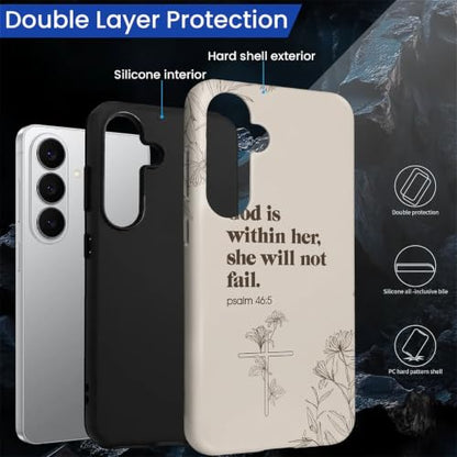 Compatible with Samsung Galaxy S26 Plus Full Body Matte Case Hard Shell Shockproof Screen Lens Protection for Girl Boy Cute Pattern Christian Bible Verse Religious Scripture Jesus - color: Christian Bible Verse Religious Scripture Jesus, size: Samsung Gal