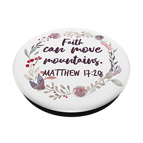 Matthew 17:20 Bible Verse Christian Faith Inspiring Quote PopSockets PopGrip: Swappable Grip for Phones & Tablets