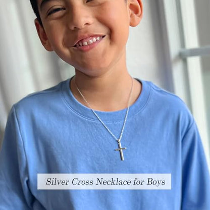 EPIRORA 10/11/12/13/14/15/16/17/18/19/20th 21st Birthday Gifts for Men Boys, Stainless Steel Chain Silver Cross Necklace Jewelry Presents for Son Grandson Nephew Brother - style: 21st Bday