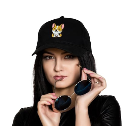 Embroidered Baseball Cap for Women Men Adjustable Baseball Hat Black Baseball Cap Trucker Hat - color: Dog
