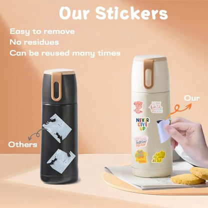 100 Pcs Inspirational Stickers Set Motivational Quote Sticker Vinyl Waterproof Affirmation Positive Stickers for Water Bottles Laptops Journal Computer - color: Inspirational